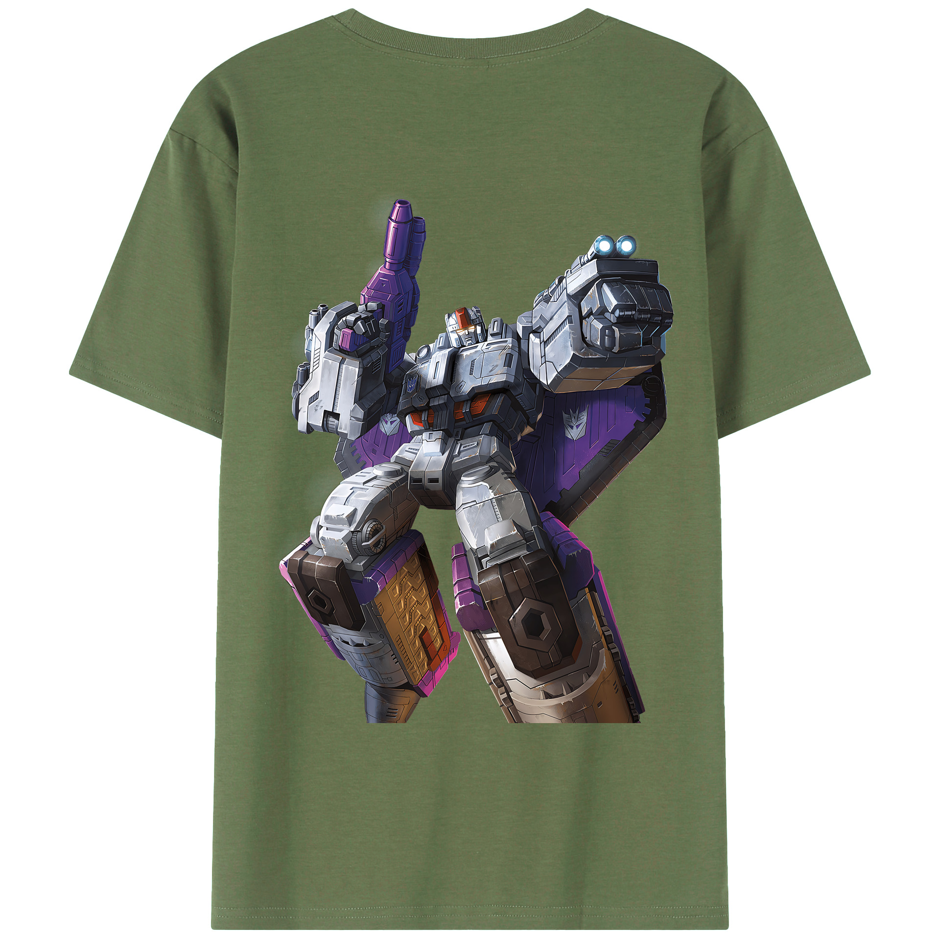 （画像用） Transformers トランスフォーマー 綿100％ メンズ半袖Tシャツ（バックプリント） 通気性